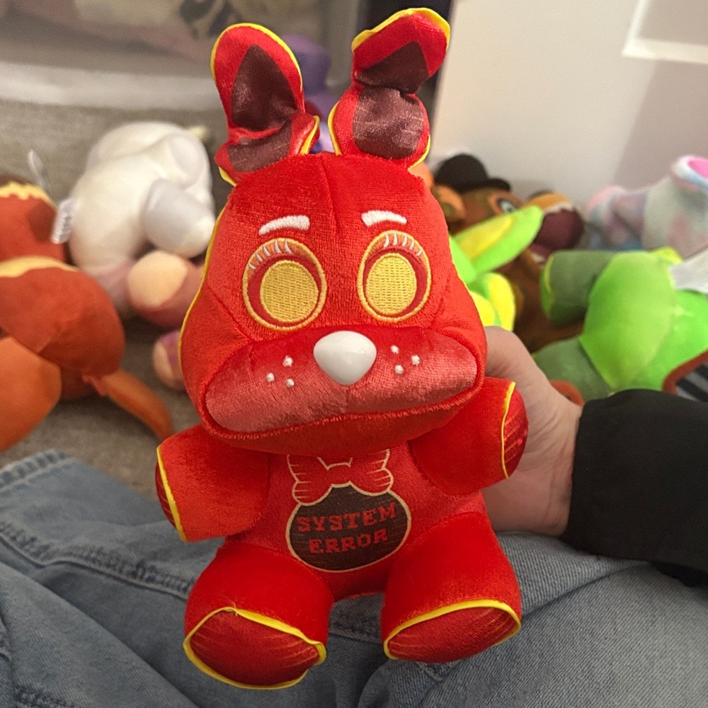 System Error Plush Toy - Red and Yellow